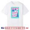 Beach Sleep Repeat Stripes Summer Vacation Tropical Flower Shirt