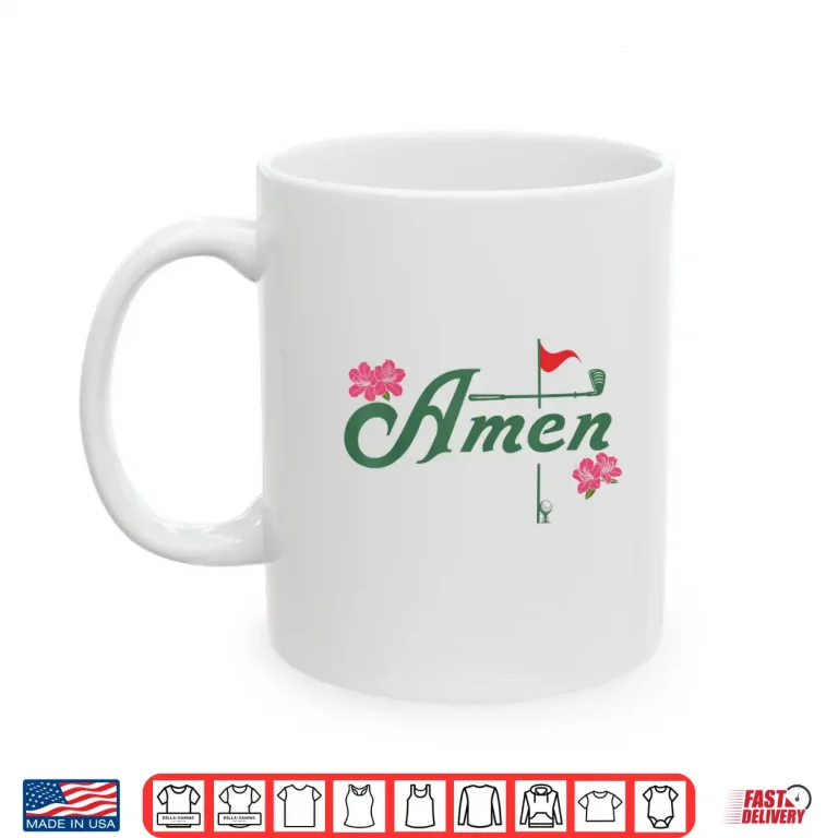 Mug Amen Golf Lover Golfing Flower Floral Azalea for Women Men Shirt