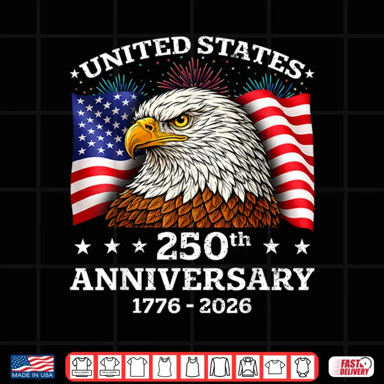 Design 250th Anniversary USA 1776 2026 Patriotic Eagle 4th of July Shirt