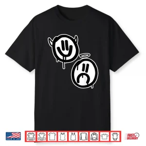 Smile Now Cry Later Angel Devil Happy Sad Faces Shirt