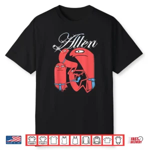 Smiling Friends Allen Collage Fancy Chrome Text Cartoon Shirt