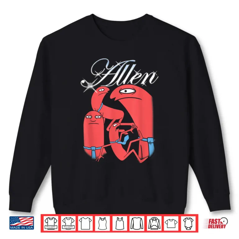 Sweatshirt Smiling Friends Allen Collage Fancy Chrome Text Cartoon Shirt