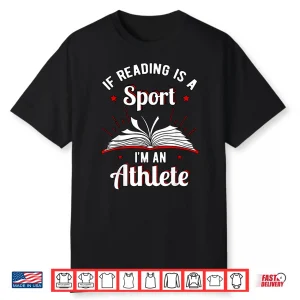 Book Reading Sport Athlete Game Booklover Bibliophile Reader Shirt