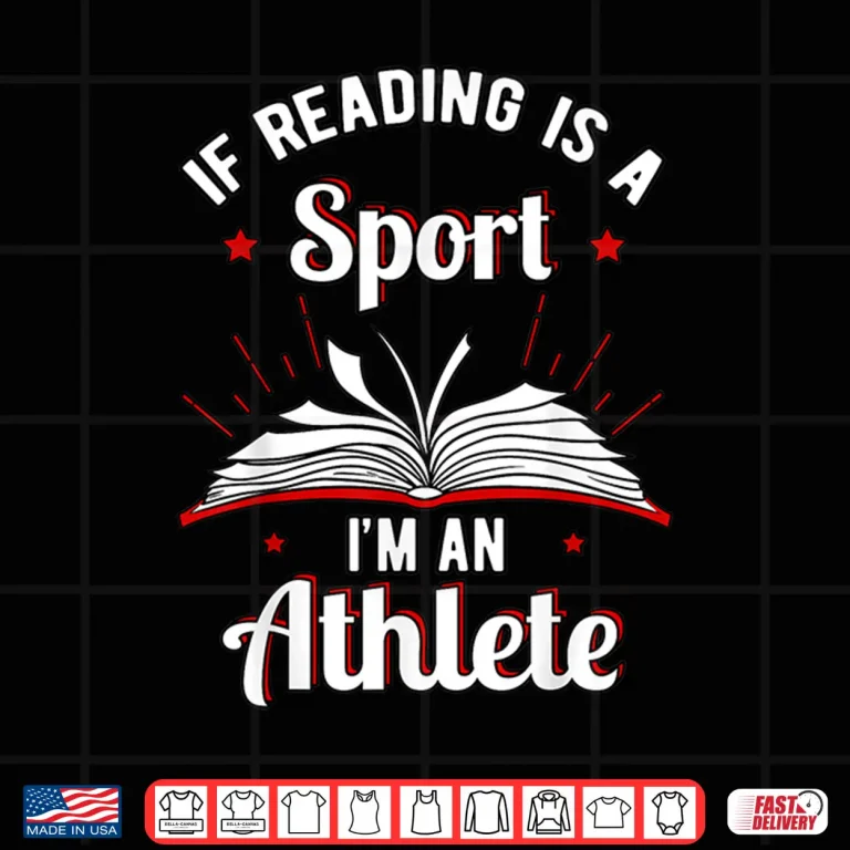 Design Book Reading Sport Athlete Game Booklover Bibliophile Reader Shirt