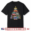 Funny Christmas Tree Made Of Books Librarian Reader Holiday Shirt
