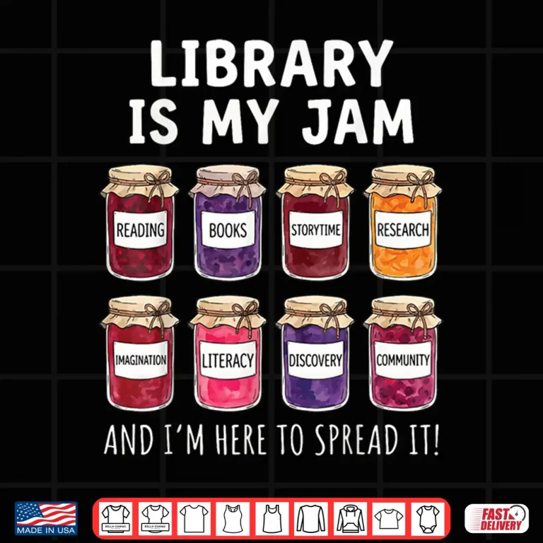 Design Library is My Jam and Im Here to Spread It Shirt