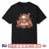 Book Reading Skull Skeleton Flowers Floral Bookish Butterfly Shirt