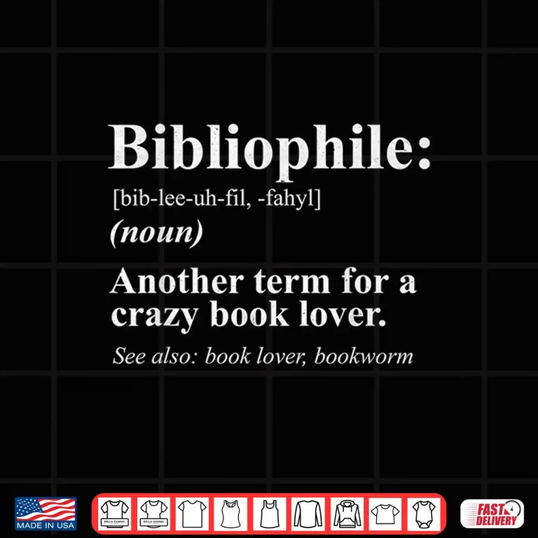 Design Bibliophile Definition Funny Book Lover Tshirt Gift