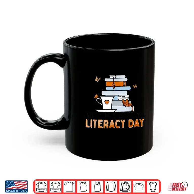 Mug Happy International Literacy Day Book Lover Reading Crew Shirt
