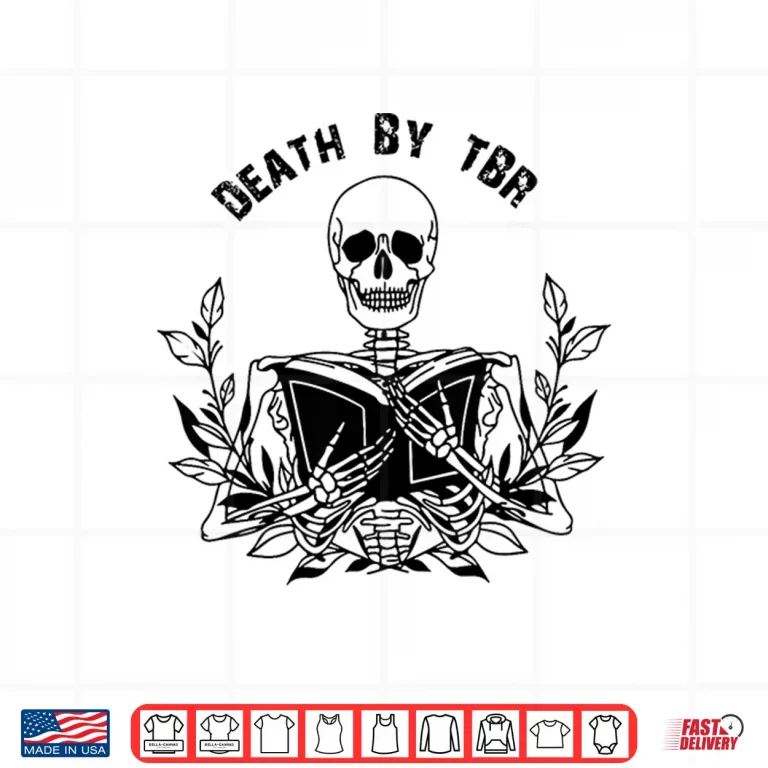 Design Death By TBR To Be Read TBR Pile Bookish Bibliophile Shirt