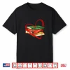 Pile Of Books Heart Sign Love Reading Library Bibliophile Shirt