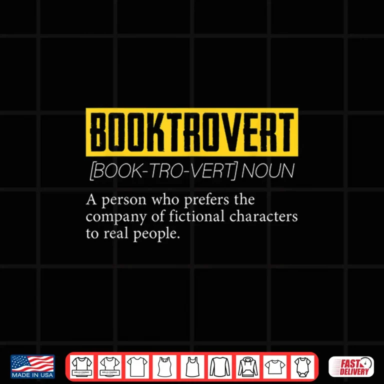 Design Booktrovert Introvert Shy Reading Book Lovers Library Shirt
