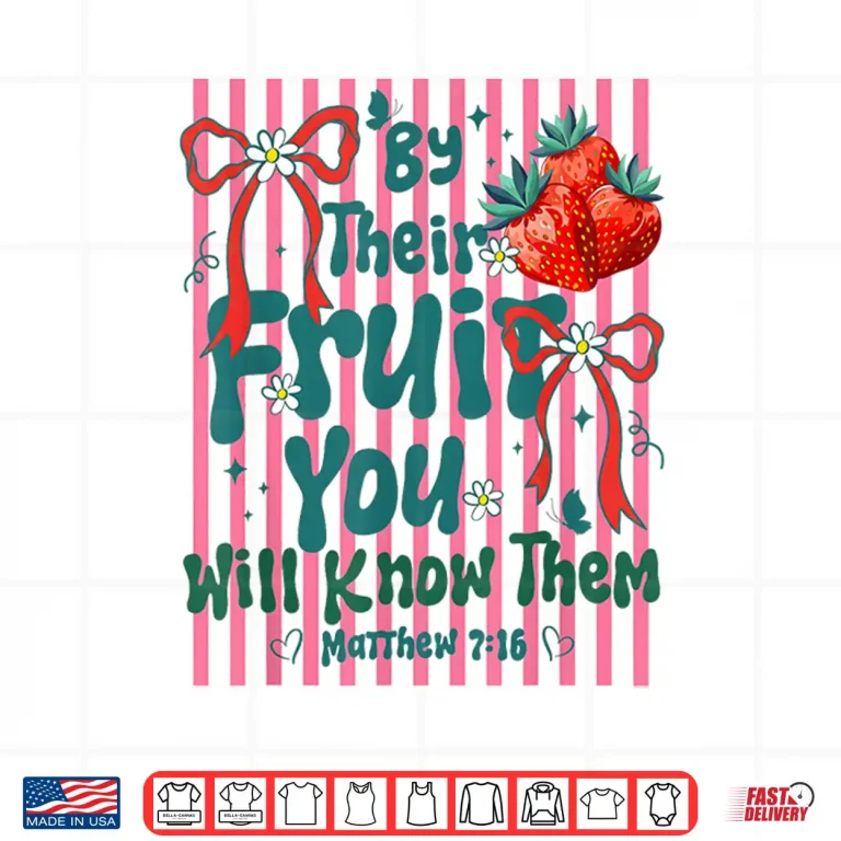 Design By Their Fruit You Will Know Them Christian Stripes Summer Shirt