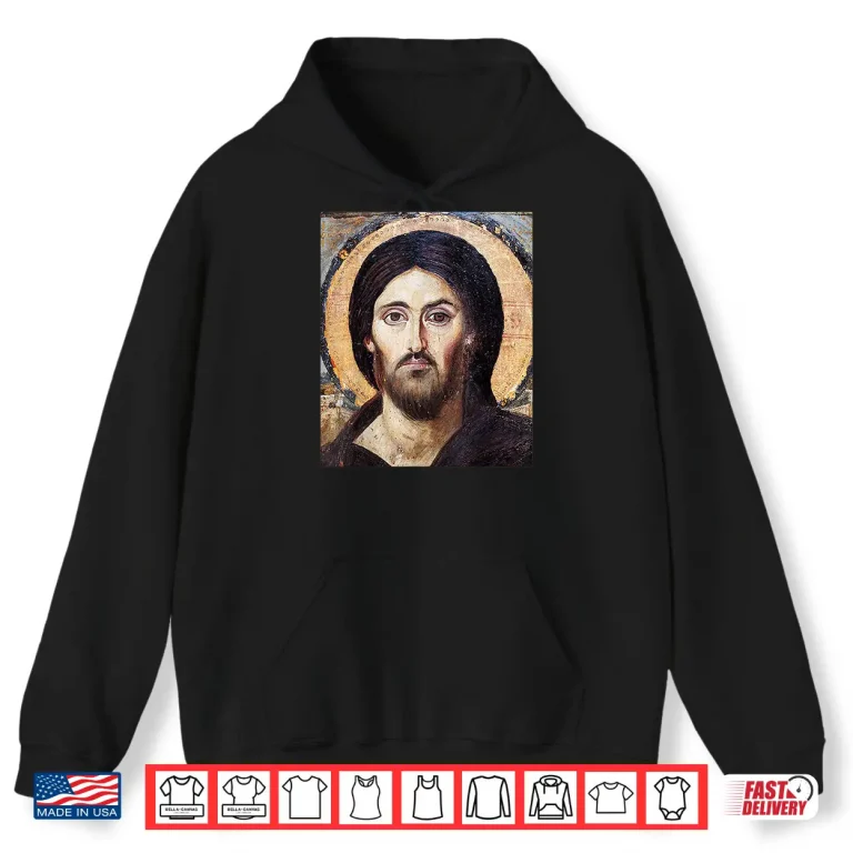 Hoodie Jesus Christ Pantocrator Icon St. Catherines Monastery Shirt