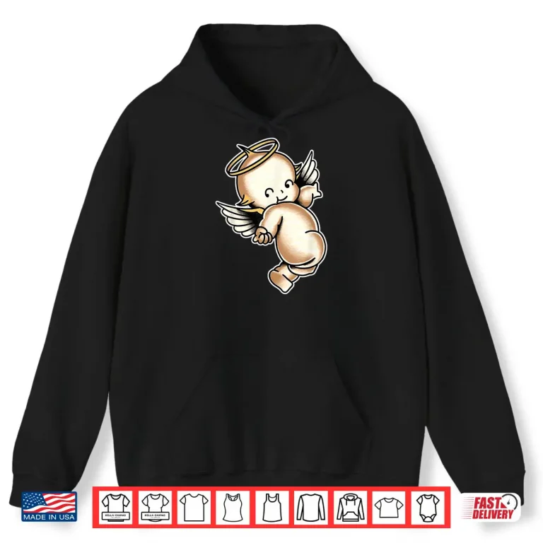 Hoodie Kewpie Baby Angel Cherub Halo Shirt