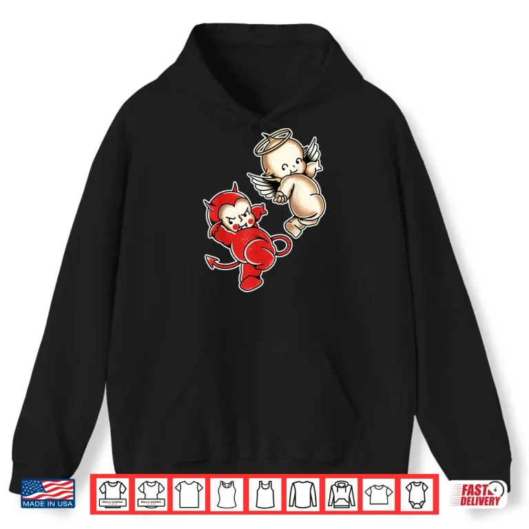 Hoodie Kewpie Baby Devil Angel Cherubs Shirt