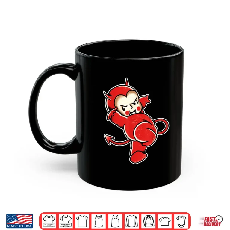 Mug Kewpie Baby Devil Demon Horns Tattoo Shirt