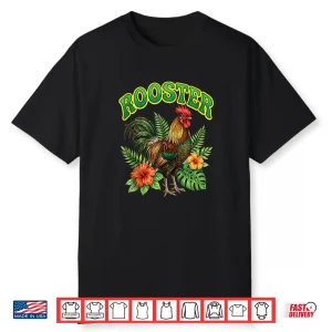 Rooster Groovy Floral Rooster Watercolor Boho Rooster Shirt