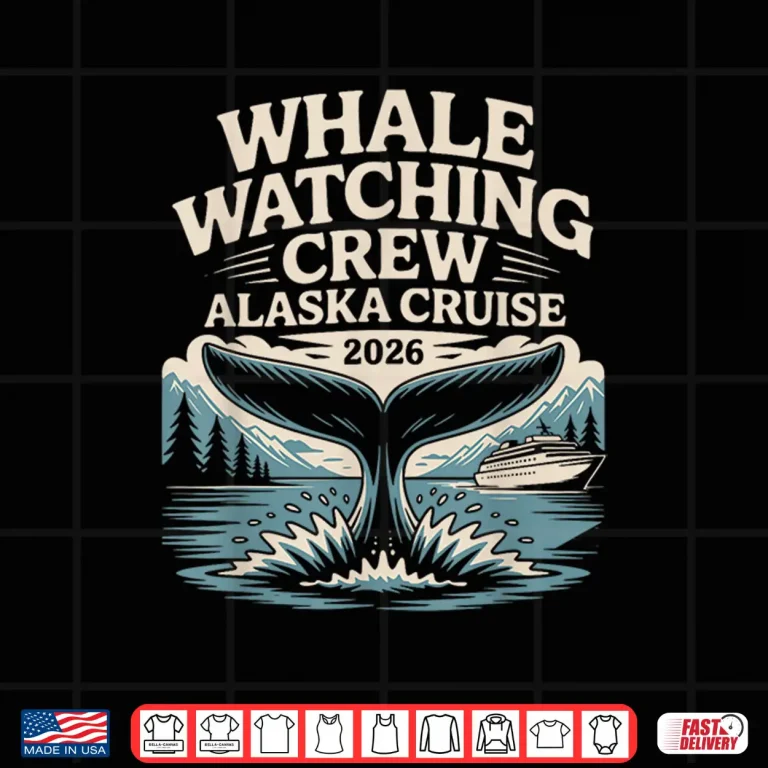 Design Scenic Alaska Cruise Whale Watching Crew 2026 Family Shirt