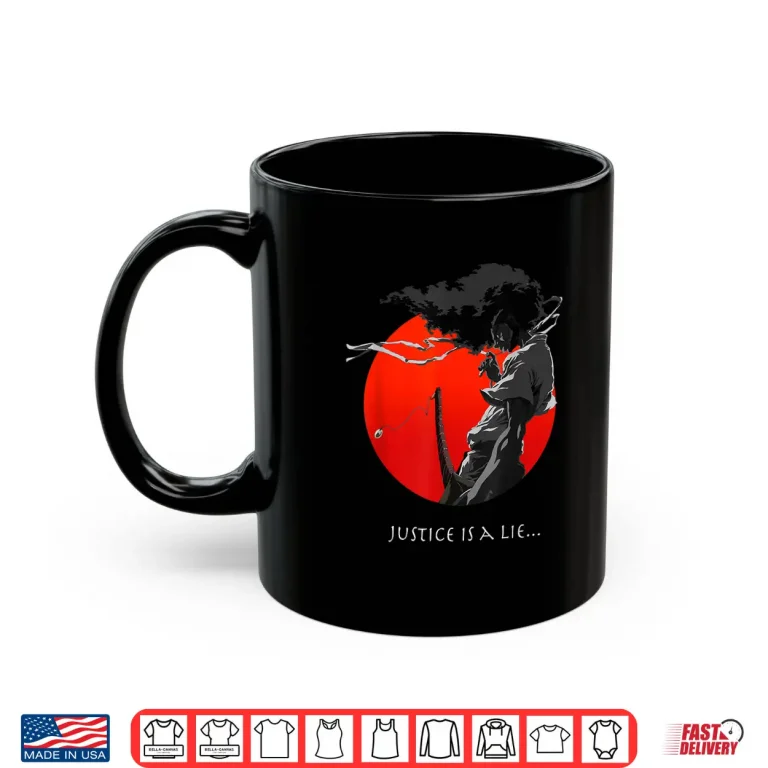 Mug Afro Samurai Anime Japanese Bushido Warrior Streetwear Shirt