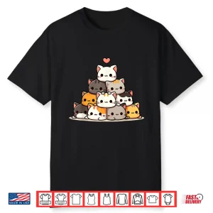 Cat Cute Kitty Cats Anime Kawaii Neko Women Girls Shirt