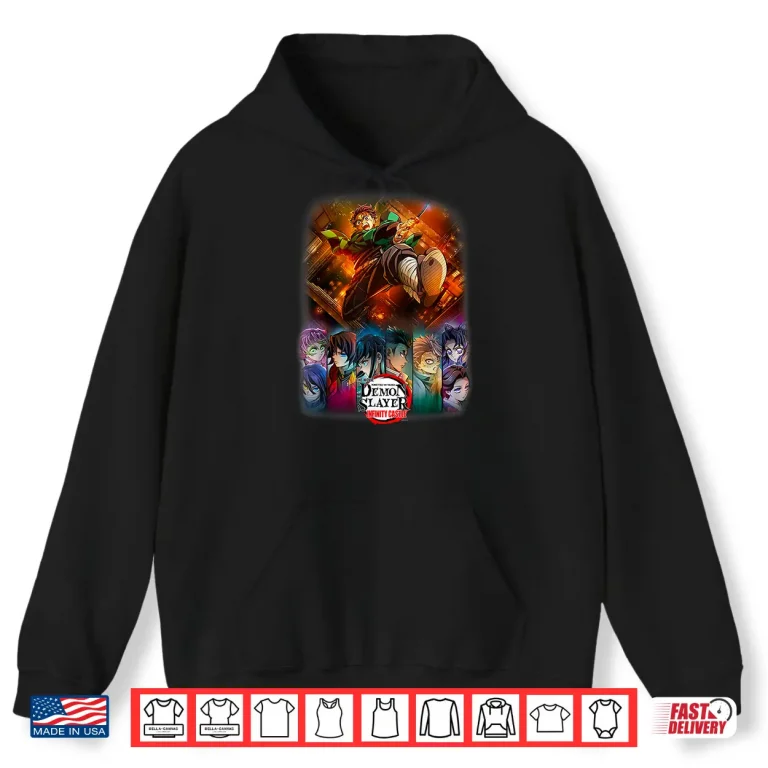 Hoodie Demon Slayer Infinity Castle Tanjiro Anime Group Poster Shirt