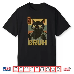 Funny Cat Bruh Teen Boys Girls Men Women Meme Japanese Anime Shirt