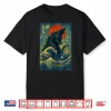 Funny Kaiju Starry Night Japanese Art Anime Van Gogh Graphic Shirt