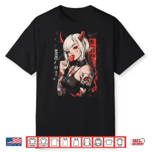 Goth Grunge Girl Waifu Demon Anime Horror Alt Aesthetic Shirt