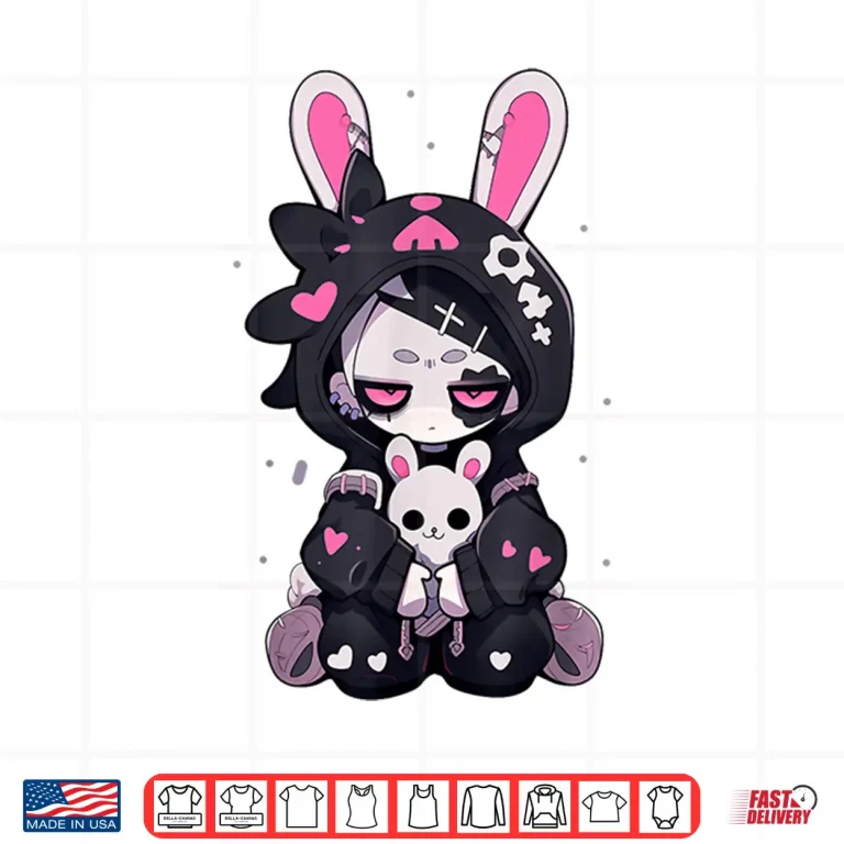 Design Goth Bunny Anime Girl Cute E Girl Gothic Outfit Grunge Shirt