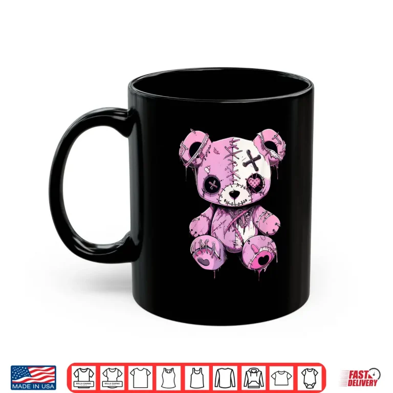 Mug Goth Teddy Bear Goth Graphic Shirt Anime Kawaii Shirt