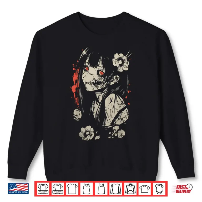 Sweatshirt Horror Anime Manga Japan Japanese Creepy Kawaii Goth Shirt
