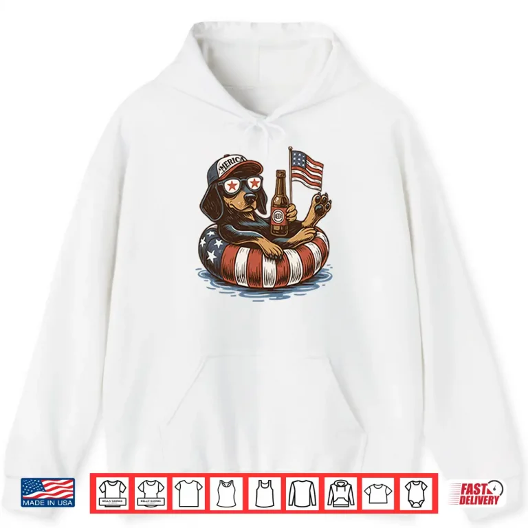 Hoodie Funny 4th Of July Dachshund Shirt