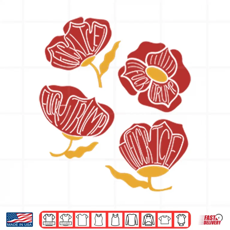 Design Red Poppy Floral Fuck Trump Shirt