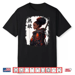 Black Samurai Girl Anime Warrior Afro African Pride Shirt
