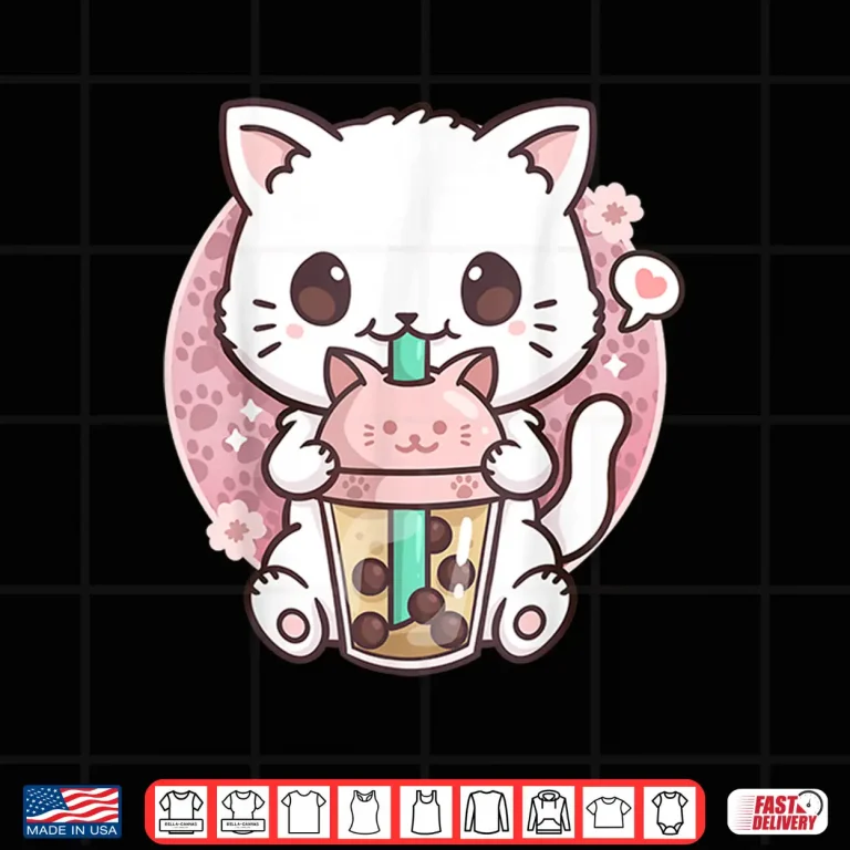 Design Boba Cat Boba Tea Bubble Tea Kawaii Anime Cat Kawaii Neko Shirt