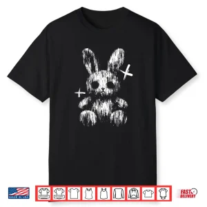 Creepy Anime Goth Bunny Rabbit Japanese Anime Goth Girl Shirt