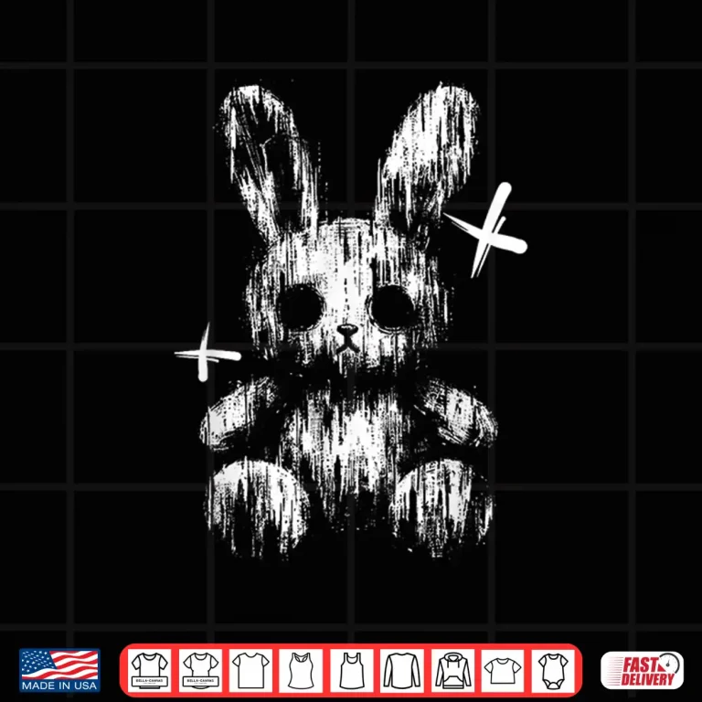 Design Creepy Anime Goth Bunny Rabbit Japanese Anime Goth Girl Shirt