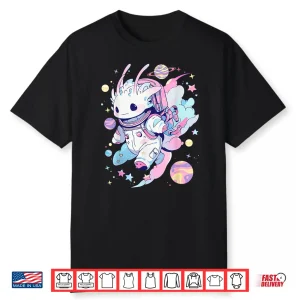 Cute Space Galaxy Axolotl Pastel Goth Aesthetic Nu Goth Shirt