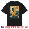 Golden Retriever Surfing Japanese Wave Great Wave Shirt