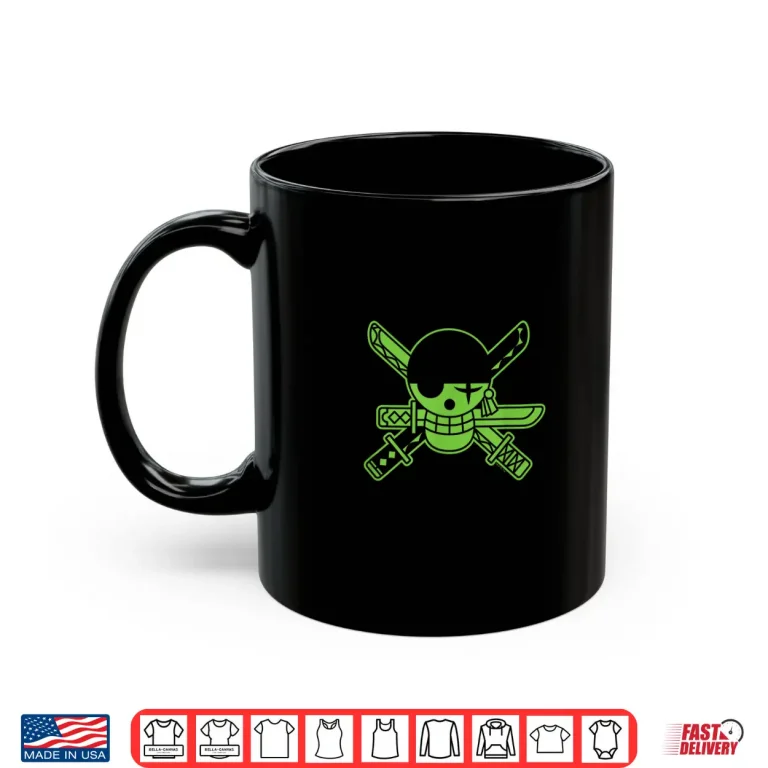 Mug One Piece Anime Green Roronoa Zoro Jolly Roger Shirt