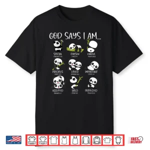 God Say I Am Cute Anime Panda Bible Quotes Shirt