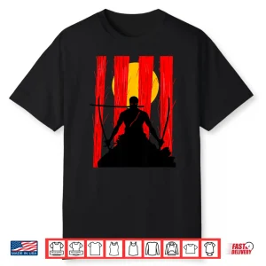 Japanese Retro Art Zoro Anime Graphic Shirt