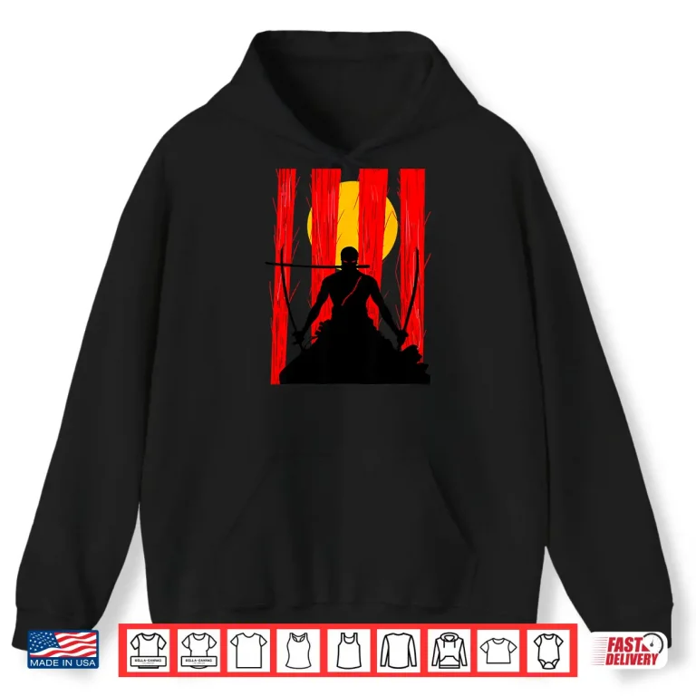 Hoodie Japanese Retro Art Zoro Anime Graphic Shirt