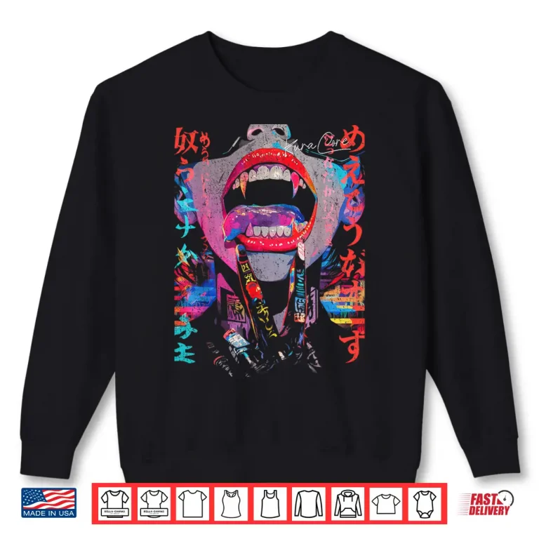 Sweatshirt Japanese Streetwear Cyberpunk Y2K Retro Techwear Manga Anime Shirt