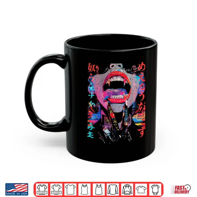 Mug Japanese Streetwear Cyberpunk Y2K Retro Techwear Manga Anime Shirt