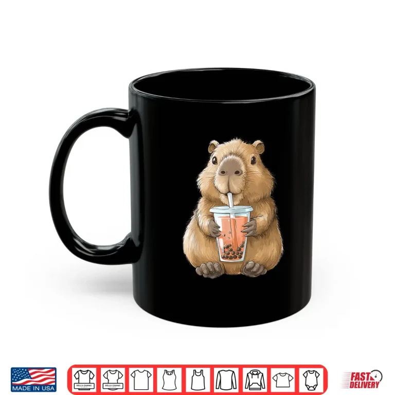 Mug Kawaii Anime Capybara Boba Shirt
