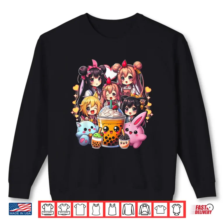 Sweatshirt Kawaii Meme Japan Anime Bubble Tea Boba Tea Lover Japanese Shirt