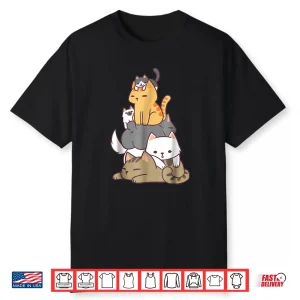 Pile Of Kitty Cats Funny Cute Cat Lover Gift T Shirt