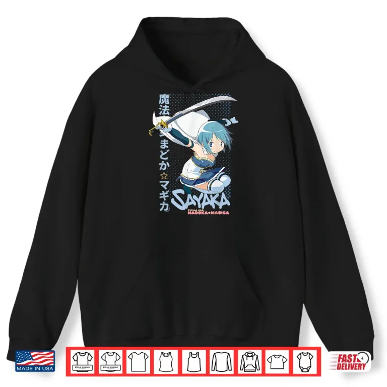 Hoodie Puella Magi Madoka Magica Sayaka Miki Anime Shirt